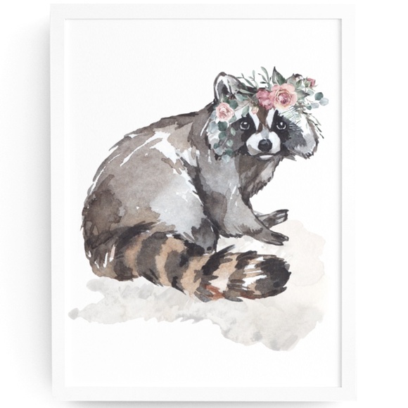 Other - Raccoon Wall Art Watercolor Illustration Print Poster Unframed